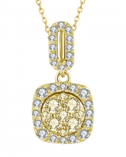MULTI TONE CUSHION STYLE PENDANT (TP2314)
